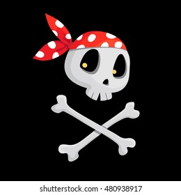 pirate scull vector illustration