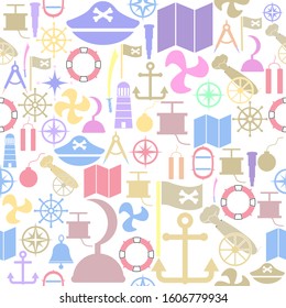 pirate seamless pattern background icon.