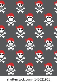 pirate seamless pattern design. vector illustration