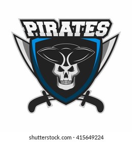 Pirate shield captain e-sports logo
