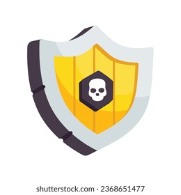 Pirate shield vector colorful stickers Icon Design illustration. EPS 10 File