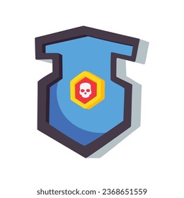 Pirate shield vector colorful stickers Icon Design illustration. EPS 10 File