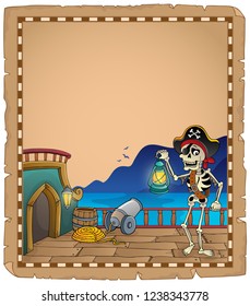 Pirate Schiff Deck Thema Perchment 4 - eps10 Vektorgrafik.