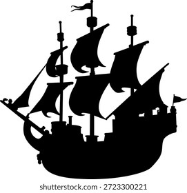 Archivo de gráficos de Vector EPS digital de barco pirata