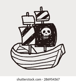 pirate ship doodle