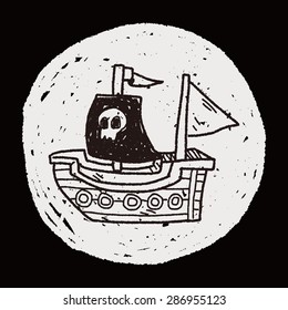 pirate ship doodle