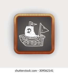 pirate ship doodle