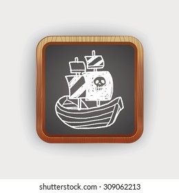 pirate ship doodle