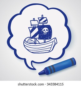 pirate ship doodle