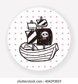 pirate ship doodle