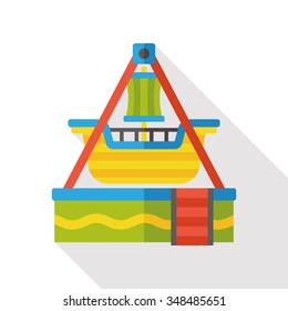 pirate ship flat icon
