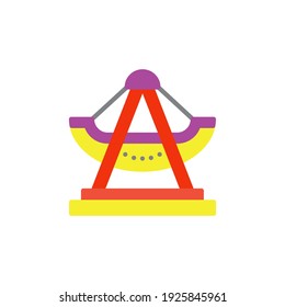 pirate ship flat Icon.carnival and tool vector illustration on white background