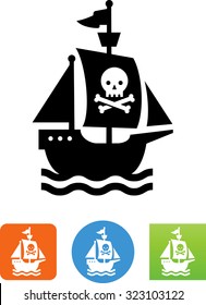Pirate ship icon