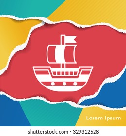 pirate ship icon