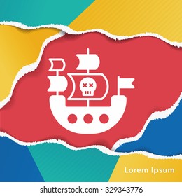 pirate ship icon