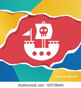 pirate ship icon