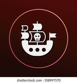 pirate ship icon