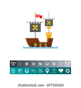 Pirate Ship Icon