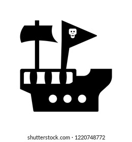 pirate ship icon. Trendy pirate ship logo concept on white background from Nautical collection. Suitable for use on web apps, mobile apps and print media.