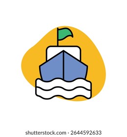 Ícone de navio pirata ilustração de estoque de vetor