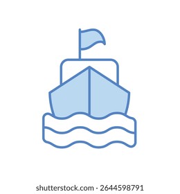 Ícone de navio pirata ilustração de estoque de vetor