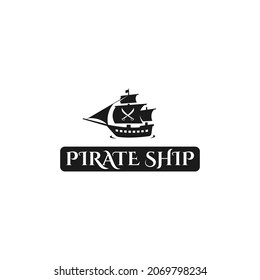 Pirate Ship Logo Vector Design Logo Stock Vector (Royalty Free ...