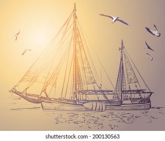 pirate ship in ocean 