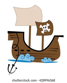 Pirate Ship on Waves