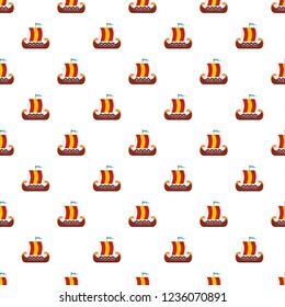 Pirate ship pattern seamless vector repeat for any web design