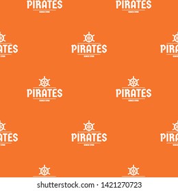 Pirate ship pattern vector orange for any web design best