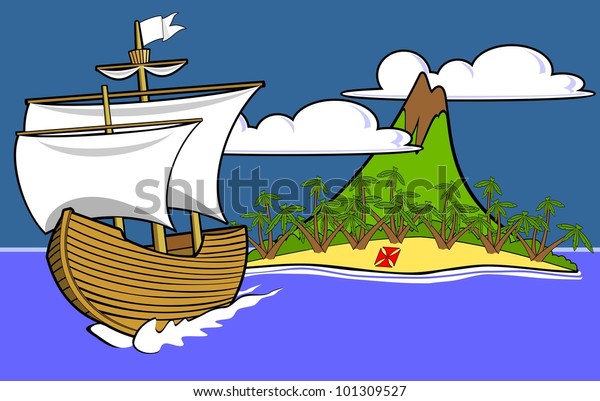 pirate-ship-sailing-away-buried-treasure