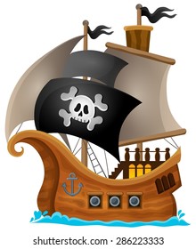 Pirate Ship Topic Image 1 - Eps10 Vector Illustration.