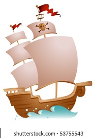 Pirate Ship - Vector