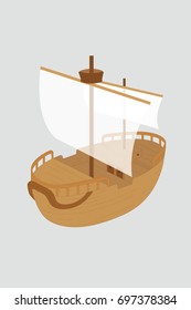 Pirate ship vector