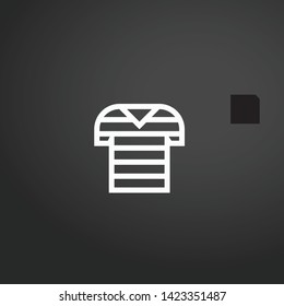 Pirate Shirt vector icon. Pirate Shirt concept stroke symbol design. Thin graphic elements vector illustration, outline pattern for your web site design, logo, UI. EPS 10.