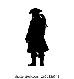 Pirate silhouette - vector illustration