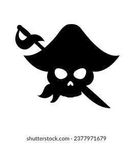 Pirate skeleton black colour design