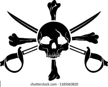 Pirate skull and crossbones