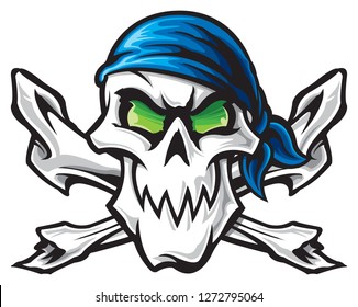Pirate skull and crossbones