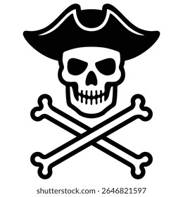 Pirate Skull and Crossbones Vector