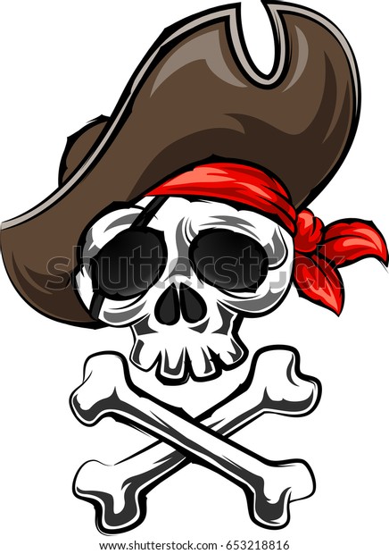 Pirate Skull Crossbones Vector Illustration Stock Vector Royalty Free