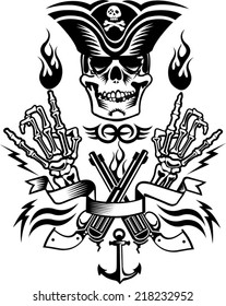 Pirate Skull and crossed 