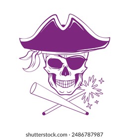 PIRATE SKULL DANGER LOGO DESIGN