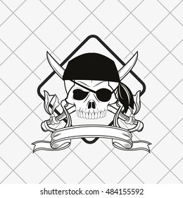 pirate skull emblem image