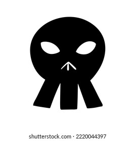 Pirate skull hand drawn design illustration. 
