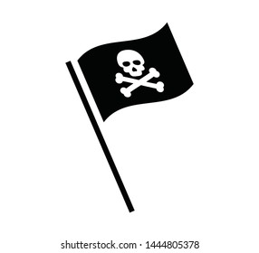 Pirate skull icon sign illustration