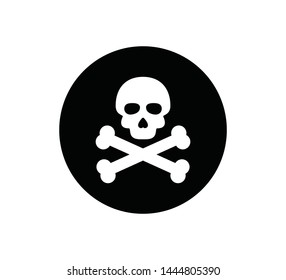 Pirate skull icon sign illustration