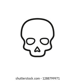 Pirate skull icon vector logo template