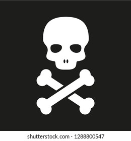 Pirate skull icon vector logo template