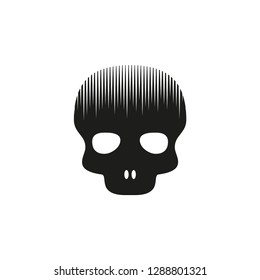 Pirate skull icon vector logo template